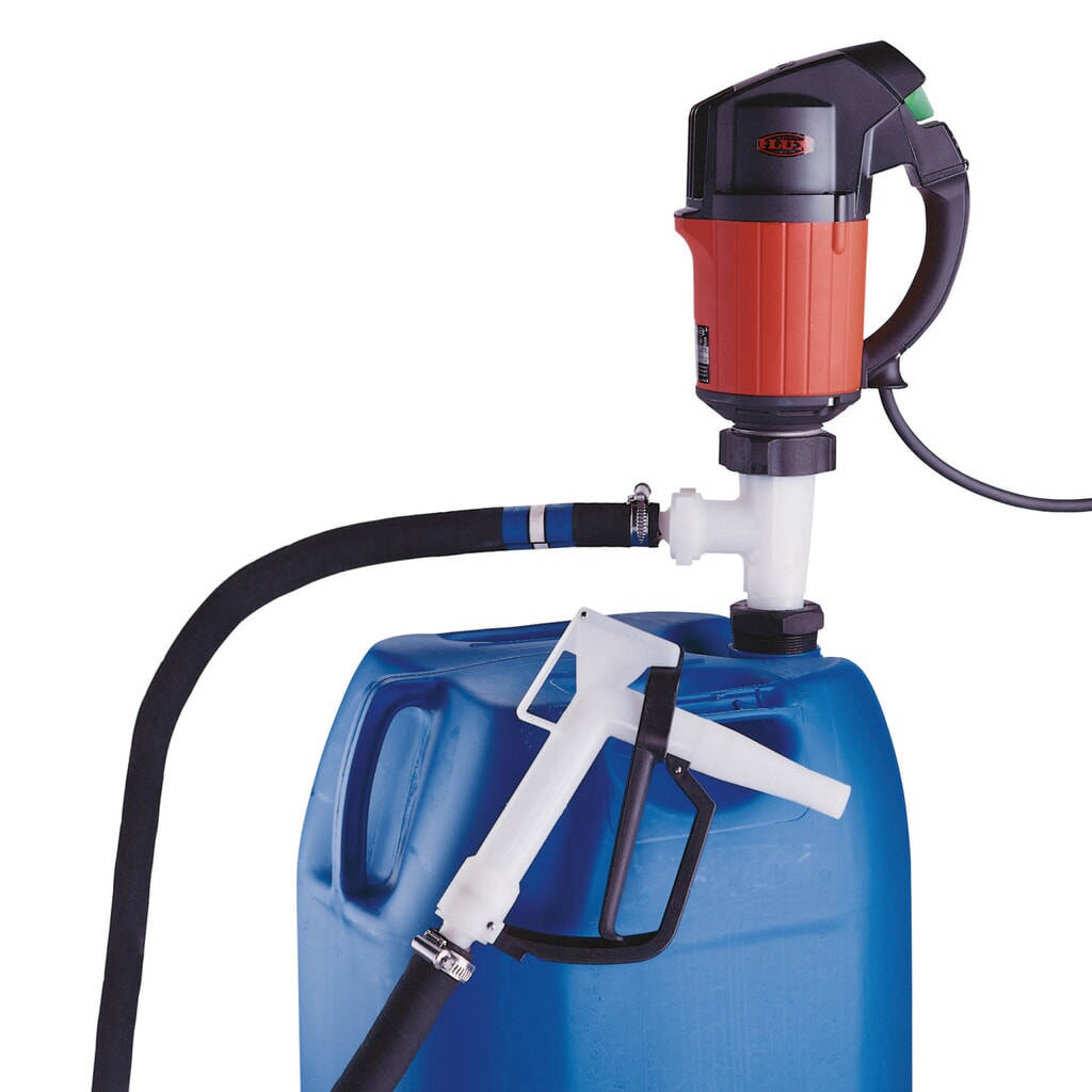 Pumpen-Set für konzentrierte Säuren und Laugen, für Kanister und Fässer Produktabbildung: Pumpen-Set für konzentrierte Säuren und Laugen, für Kanister und Fässer