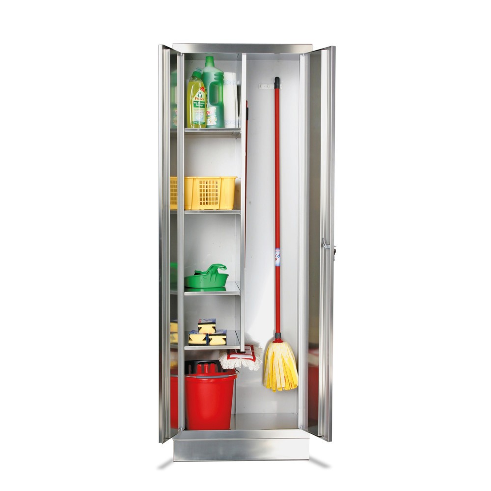 Putzmittelschrank aus Edelstahl