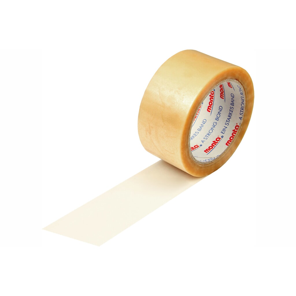 Produktabbildung: PVC-Klebeband, 50 mm breit x 66 lfm, Stärke 52 µ, leise, transparent, monta 283