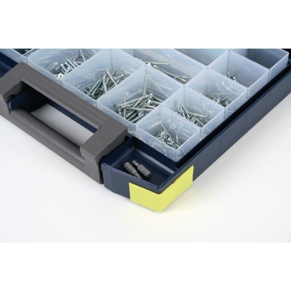 Produktabbildung Nr. 2: raaco Sortimentskoffer boxxser, 15 Fächer mit Profilraster, B298xT284xH55mm