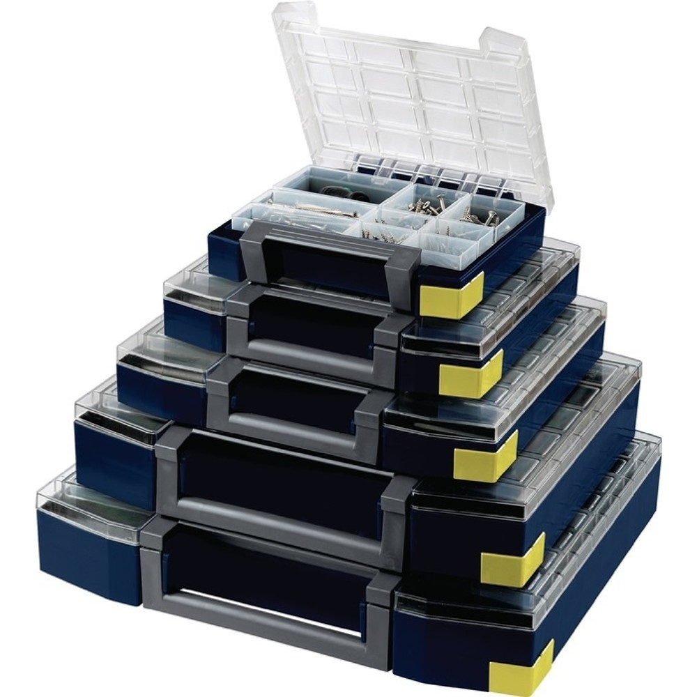 Produktabbildung: raaco Sortimentskoffer boxxser, 9 Fächer mit Profilraster, B241xT225xH55mm