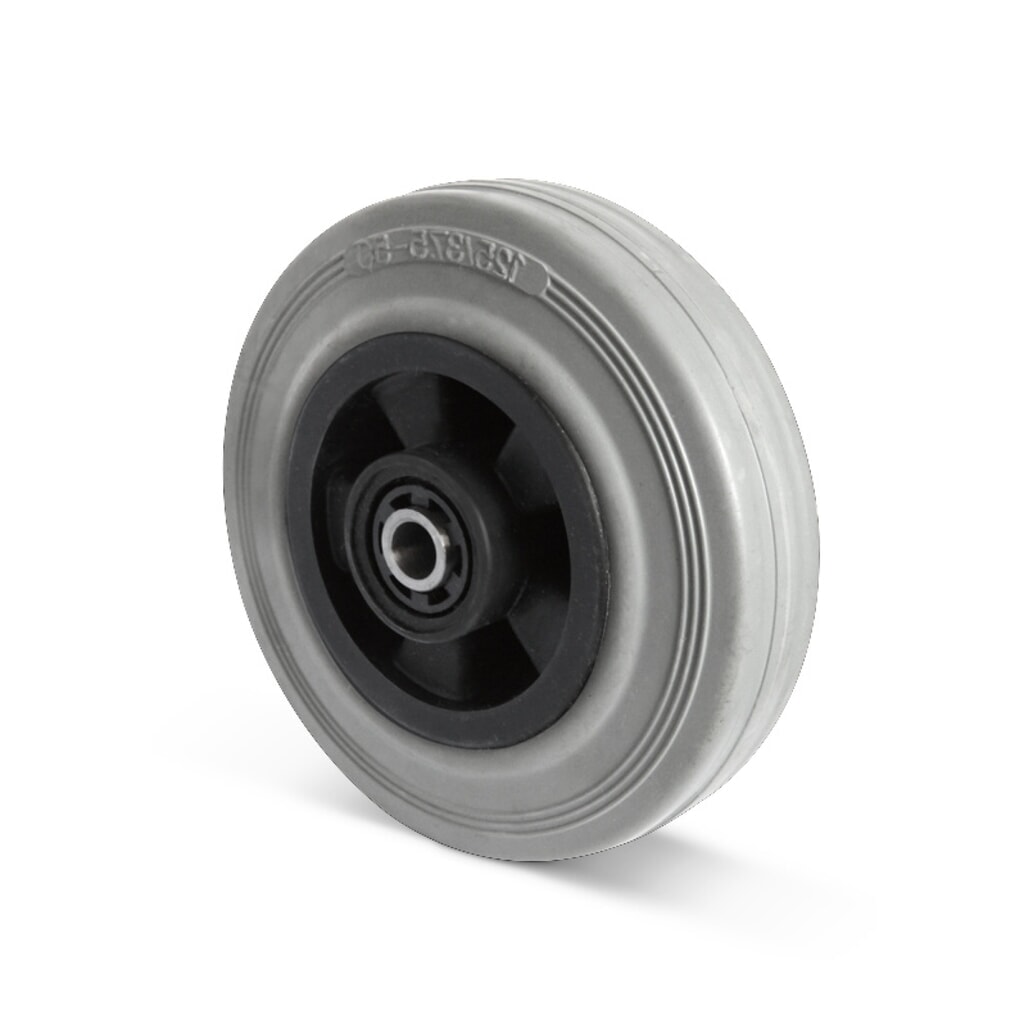 Rad Vollgummi Basic, PAK-frei, ØxB 80 x 35 mm, TK 70 kg Produktabbildung: Rad Vollgummi Basic, PAK-frei, ØxB 80 x 35 mm, TK 70 kg