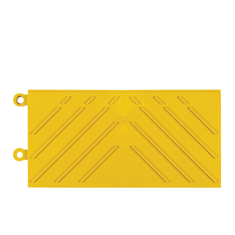 Produktabbildung Nr. 2: Randstück für NoTrax Bodenplatten-Stecksystem, ohne Stecknasen, BxL 152 x 305 mm, gelb
