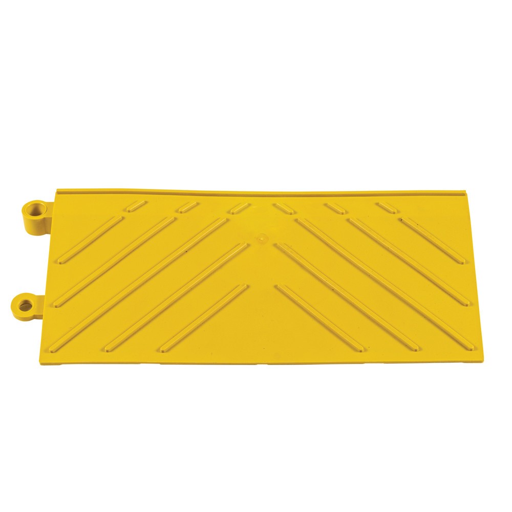 Produktabbildung Nr. 3: Randstück für NoTrax Bodenplatten-Stecksystem, ohne Stecknasen, BxL 152 x 305 mm, gelb