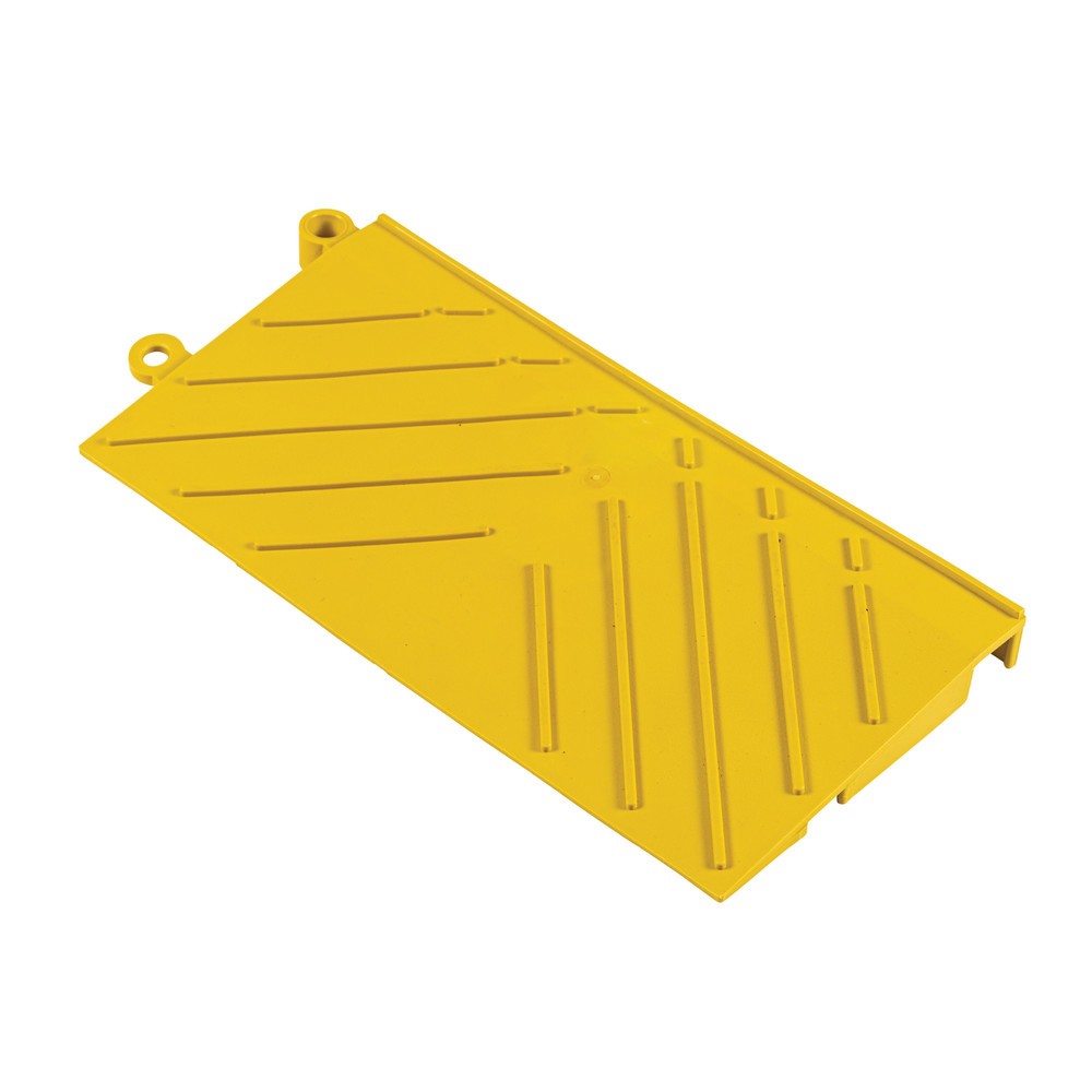 Produktabbildung Nr. 4: Randstück für NoTrax Bodenplatten-Stecksystem, ohne Stecknasen, BxL 152 x 305 mm, gelb