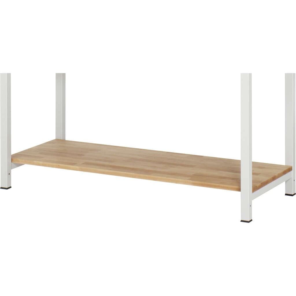 RAU Ablageboden für Schwerlastwerkbank, HxBxT 40 x 2.320 x 850 mm, Arbeitsplatte Buche-Massiv Produktabbildung: RAU Ablageboden für Schwerlastwerkbank, HxBxT 40 x 2.320 x 850 mm, Arbeitsplatte Buche-Massiv