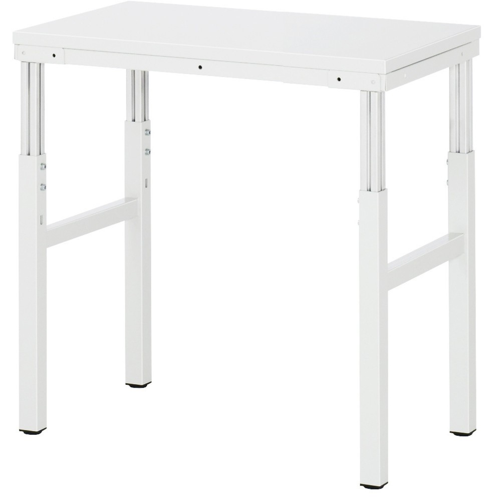 Produktabbildung: RAU Arbeitstisch Serie E, HxBxT 650-1.000 x 700 x 500 mm, Arbeitsplatte Melamin-Belag