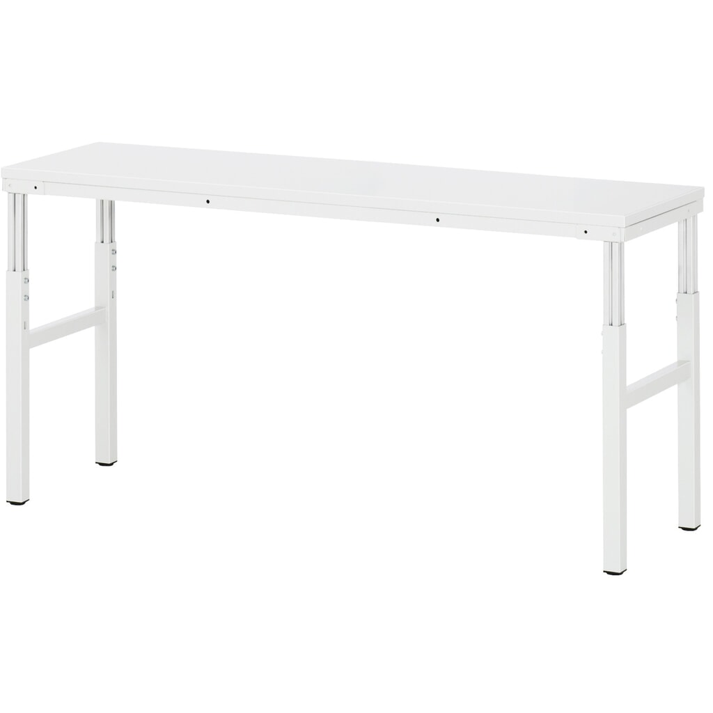 RAU Arbeitstisch Serie E, HxBxT 650-1.000 x 1.800 x 500 mm, Arbeitsplatte Melamin-Belag Produktabbildung: RAU Arbeitstisch Serie E, HxBxT 650-1.000 x 1.800 x 500 mm, Arbeitsplatte Melamin-Belag