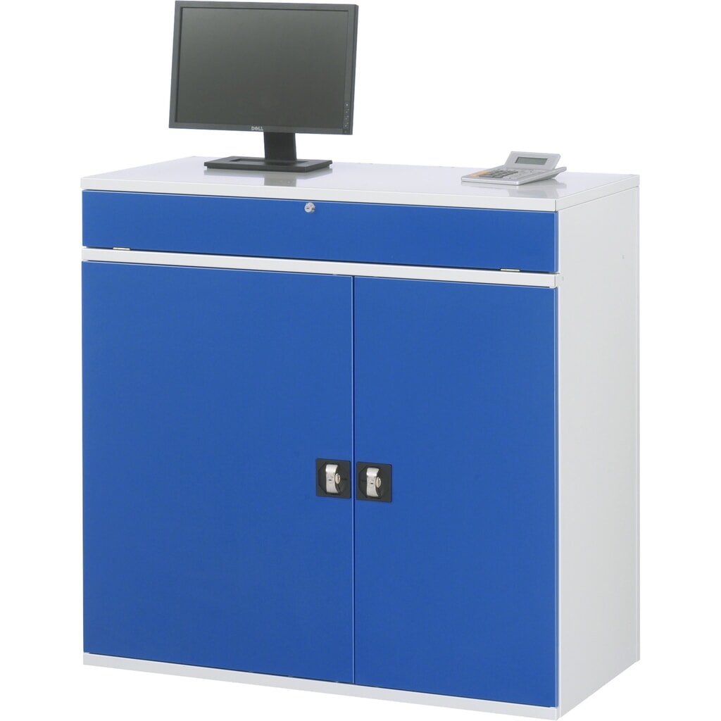 RAU Computer-Schrank, Tastaturauszug, Doppel-Flügeltür, stationär Produktabbildung Nr. 3: RAU Computer-Schrank, Tastaturauszug, Doppel-Flügeltür, stationär