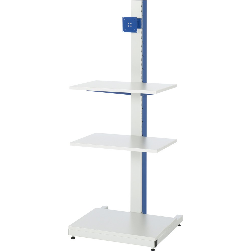 Produktabbildung Nr. 1: RAU Computer Ständer, HxBxT 1.680 x 650 x 650 mm, mit Flachbildschirmhalter