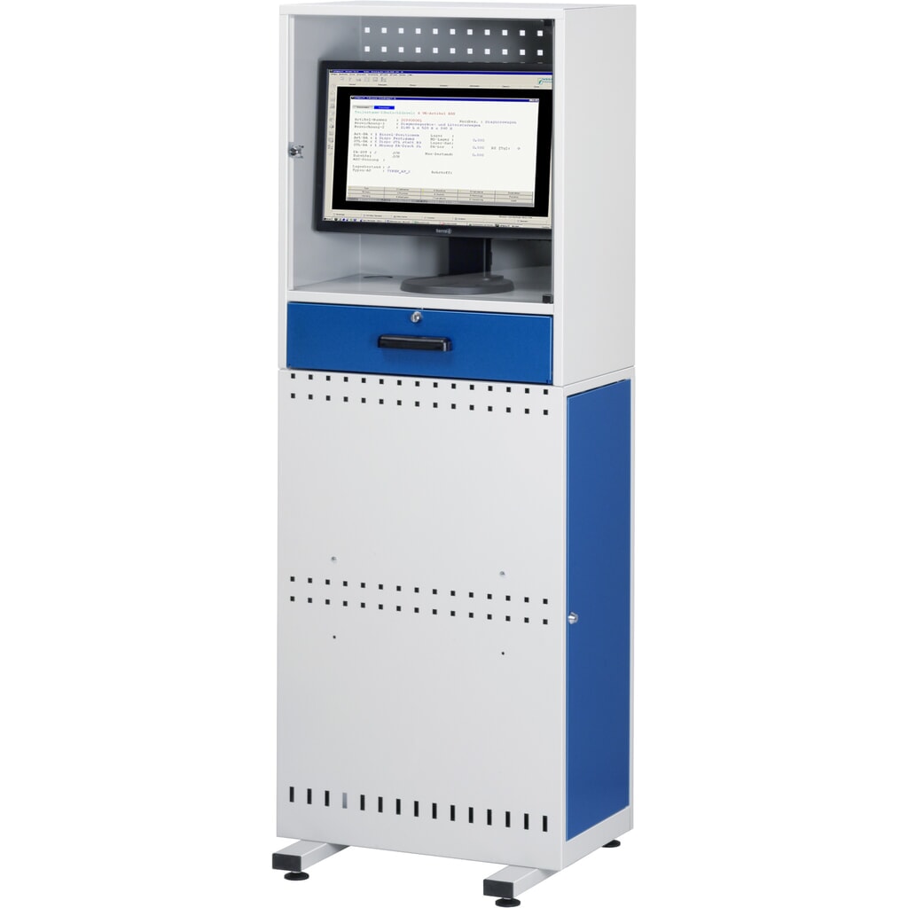 RAU Computer-Ständer mit Monitorgehäuse, stationär Produktabbildung Nr. 3: RAU Computer-Ständer mit Monitorgehäuse, stationär