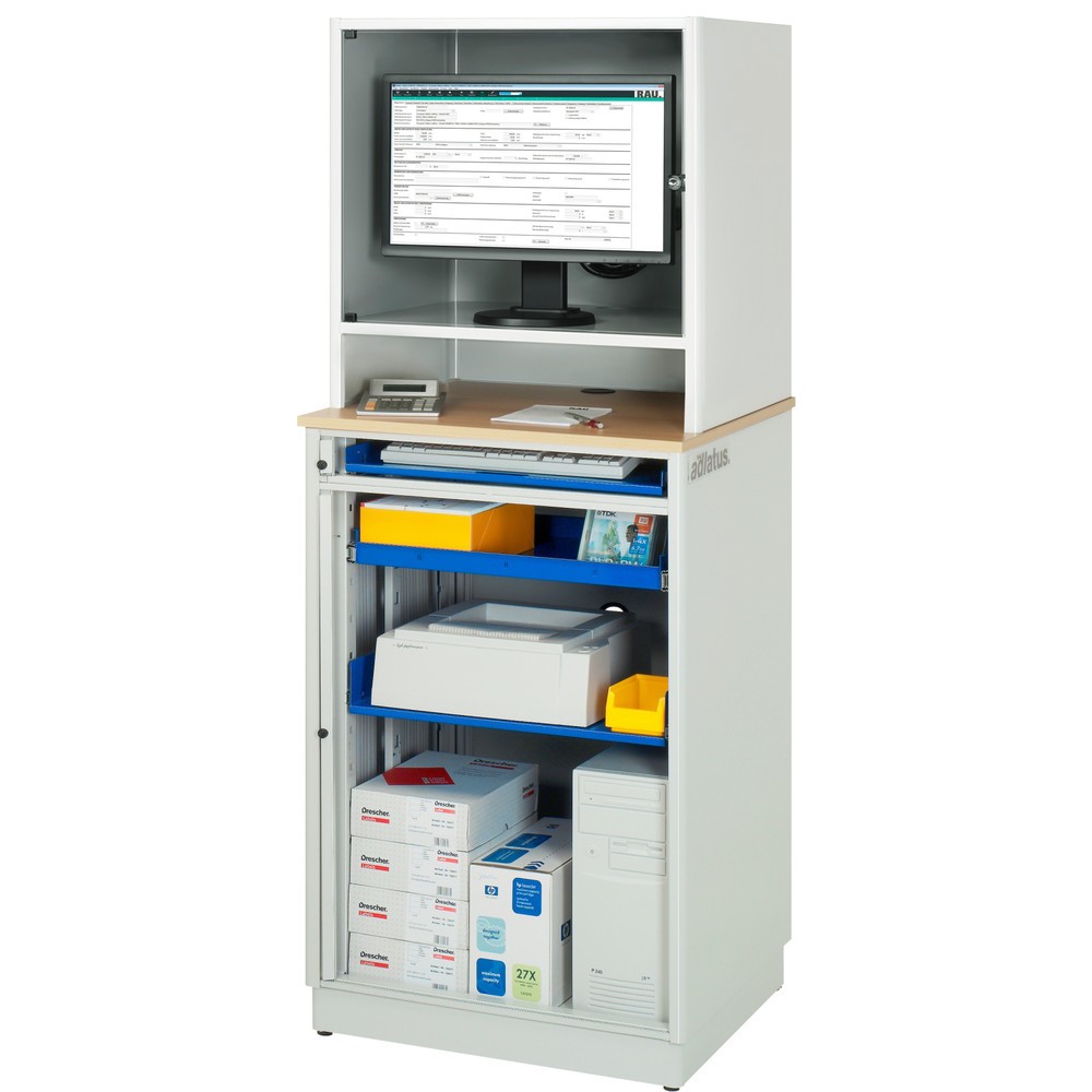 Produktabbildung Nr. 2: RAU Computer-Station, Tastaturauszug, 1 Schublade, stationär