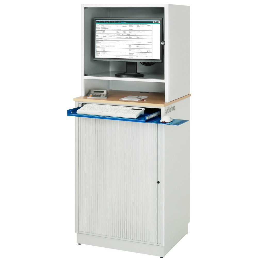 Produktabbildung Nr. 5: RAU Computer-Station, Tastaturauszug, 1 Schublade, stationär