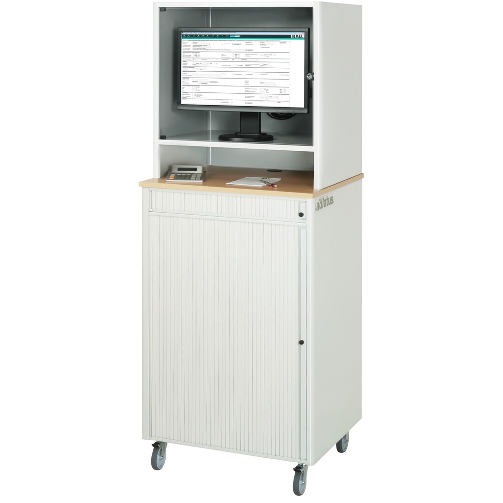 RAU Computer-Station, Tastaturauszug, 1 Schublade, mobil Produktabbildung Nr. 3: RAU Computer-Station, Tastaturauszug, 1 Schublade, mobil