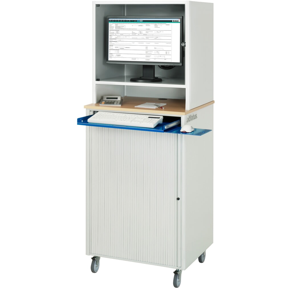 RAU Computer-Station, Tastaturauszug, 1 Schublade, mobil Produktabbildung Nr. 5: RAU Computer-Station, Tastaturauszug, 1 Schublade, mobil