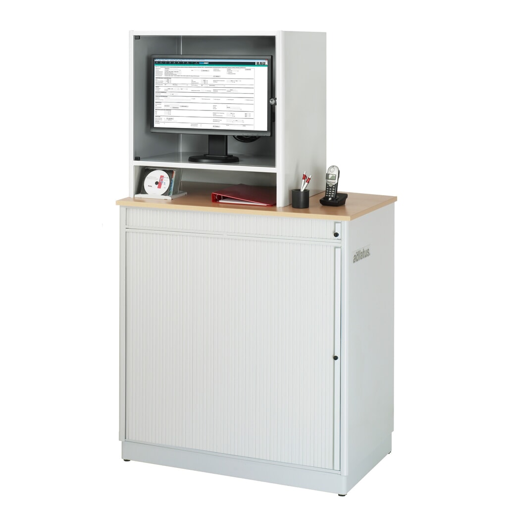 RAU Computer-Station, Tastaturauszug, 3 Schubladen, stationär Produktabbildung Nr. 2: RAU Computer-Station, Tastaturauszug, 3 Schubladen, stationär