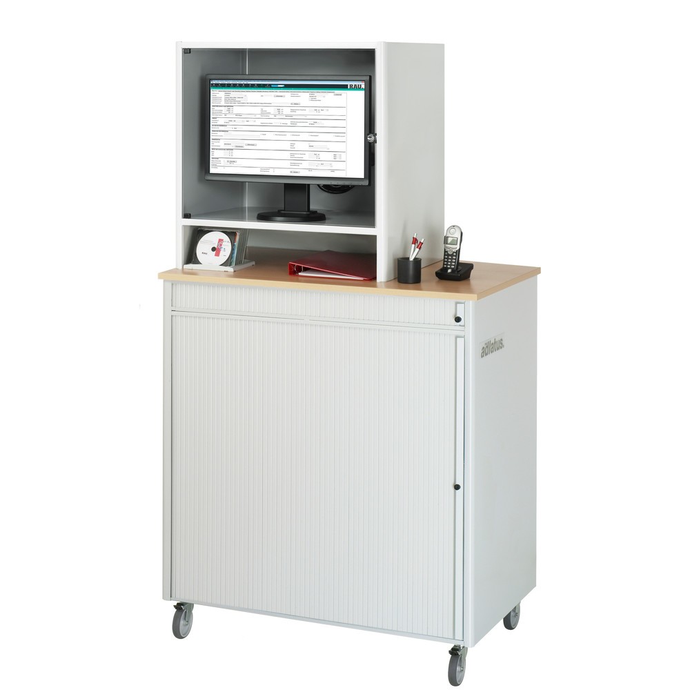Produktabbildung Nr. 2: RAU Computer-Station, Tastaturauszug, 3 Schubladen, mobil