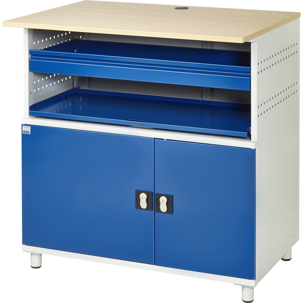RAU Computer-Tisch mit Monitorgehäuse, stationär Produktabbildung Nr. 3: RAU Computer-Tisch mit Monitorgehäuse, stationär