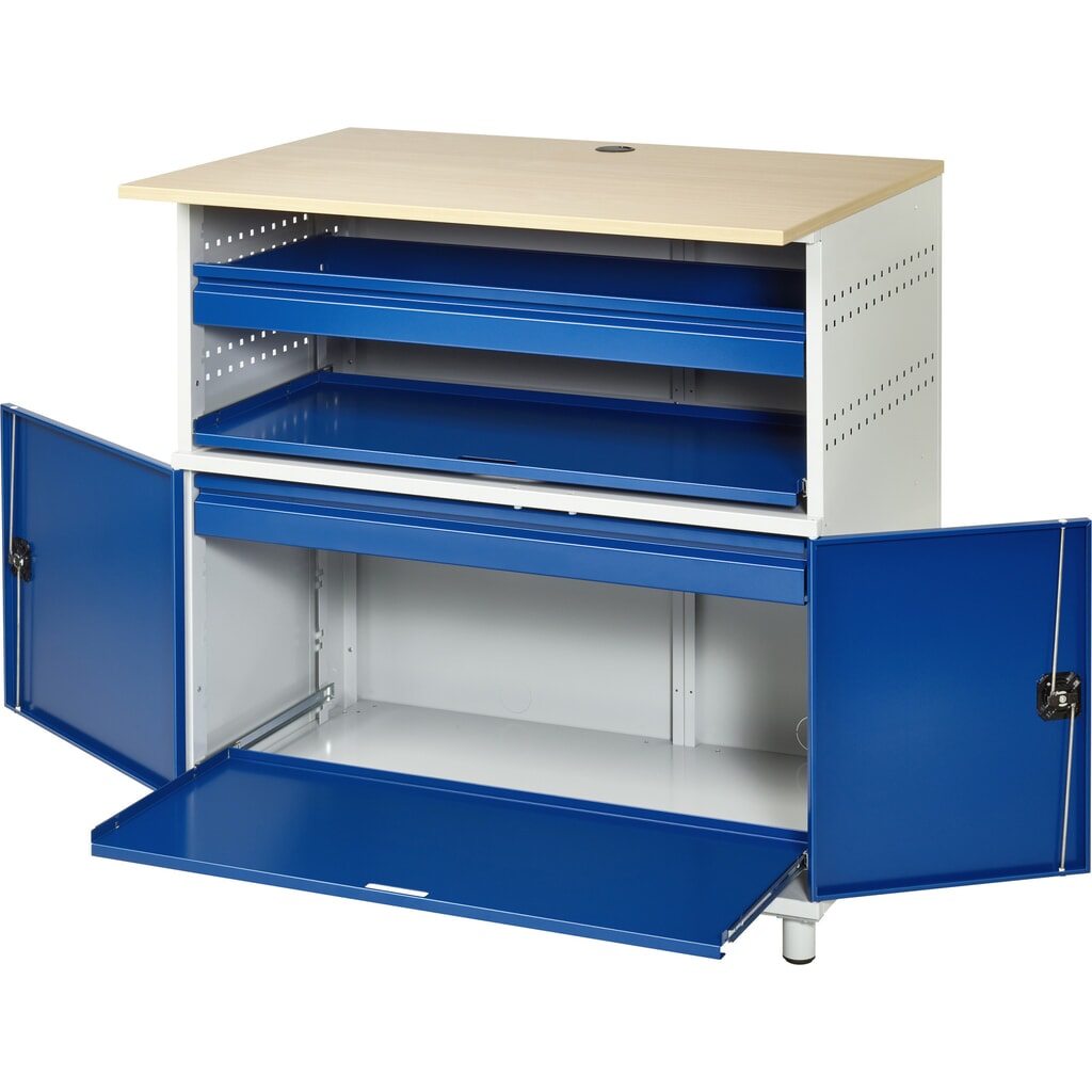 RAU Computer-Tisch mit Monitorgehäuse, stationär Produktabbildung Nr. 4: RAU Computer-Tisch mit Monitorgehäuse, stationär