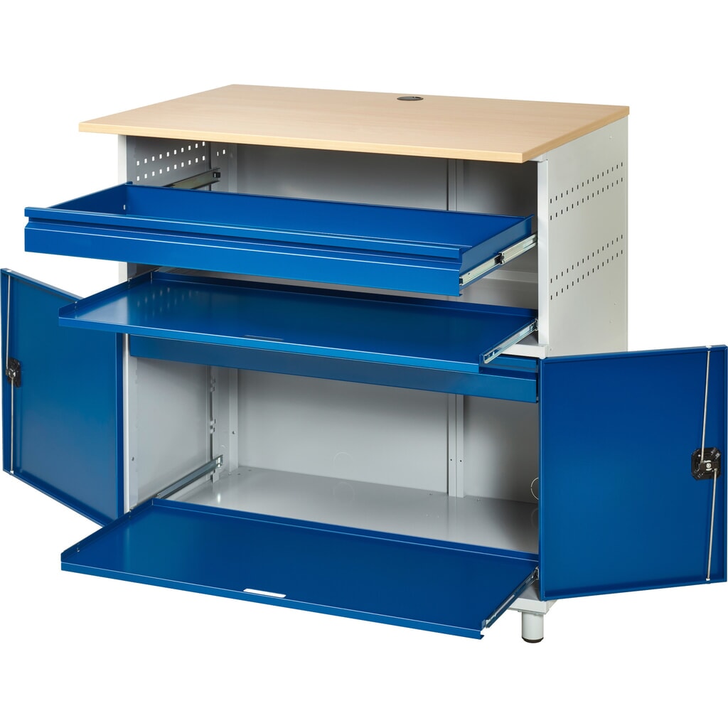 RAU Computer-Tisch mit Monitorgehäuse, stationär Produktabbildung Nr. 5: RAU Computer-Tisch mit Monitorgehäuse, stationär