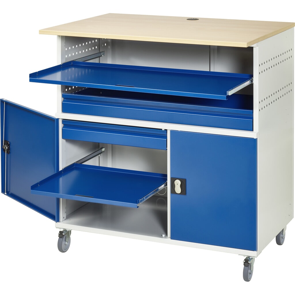 RAU Computer-Tisch mit Monitorgehäuse, stationär Produktabbildung Nr. 2: RAU Computer-Tisch mit Monitorgehäuse, stationär