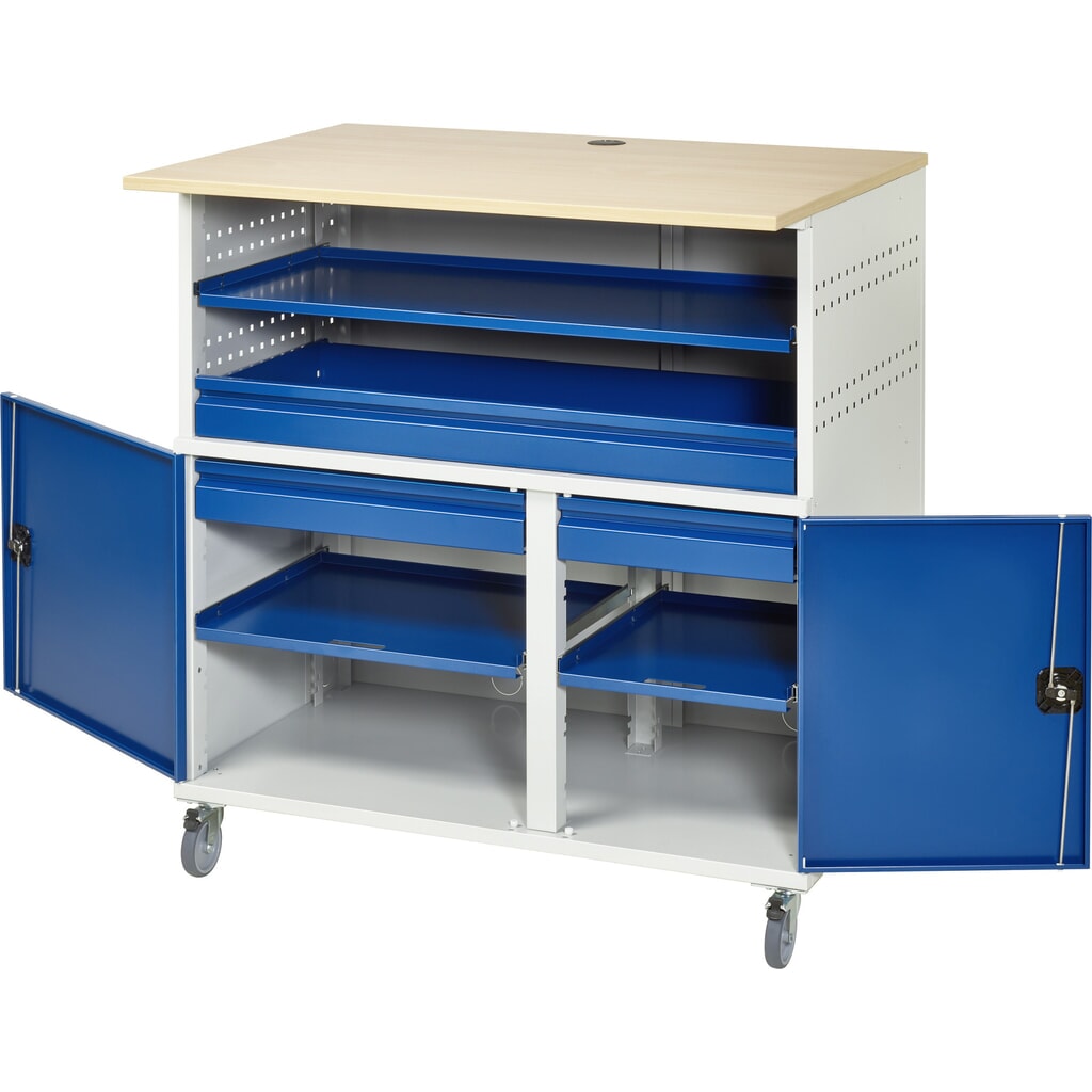 RAU Computer-Tisch mit Monitorgehäuse, stationär Produktabbildung Nr. 4: RAU Computer-Tisch mit Monitorgehäuse, stationär