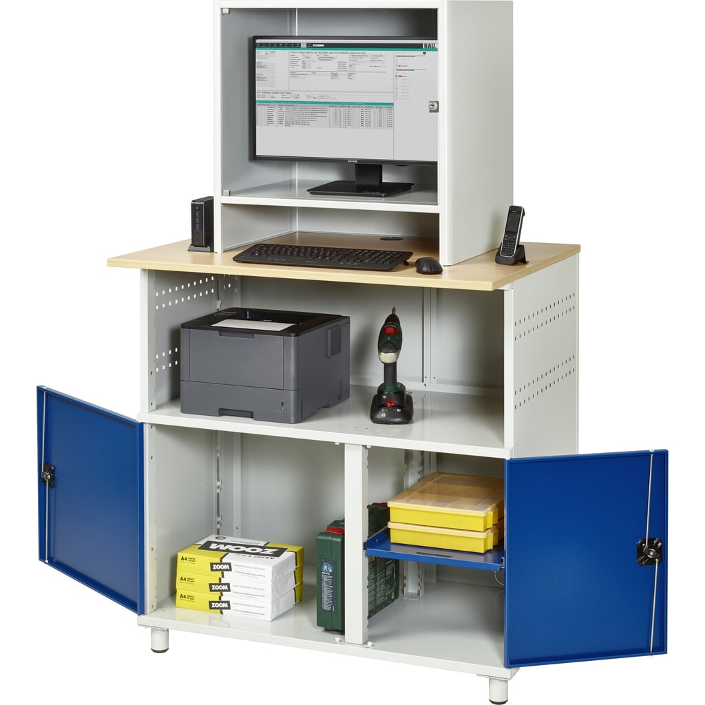 Produktabbildung: RAU Computer-Tisch mit Monitorgehäuse, stationär