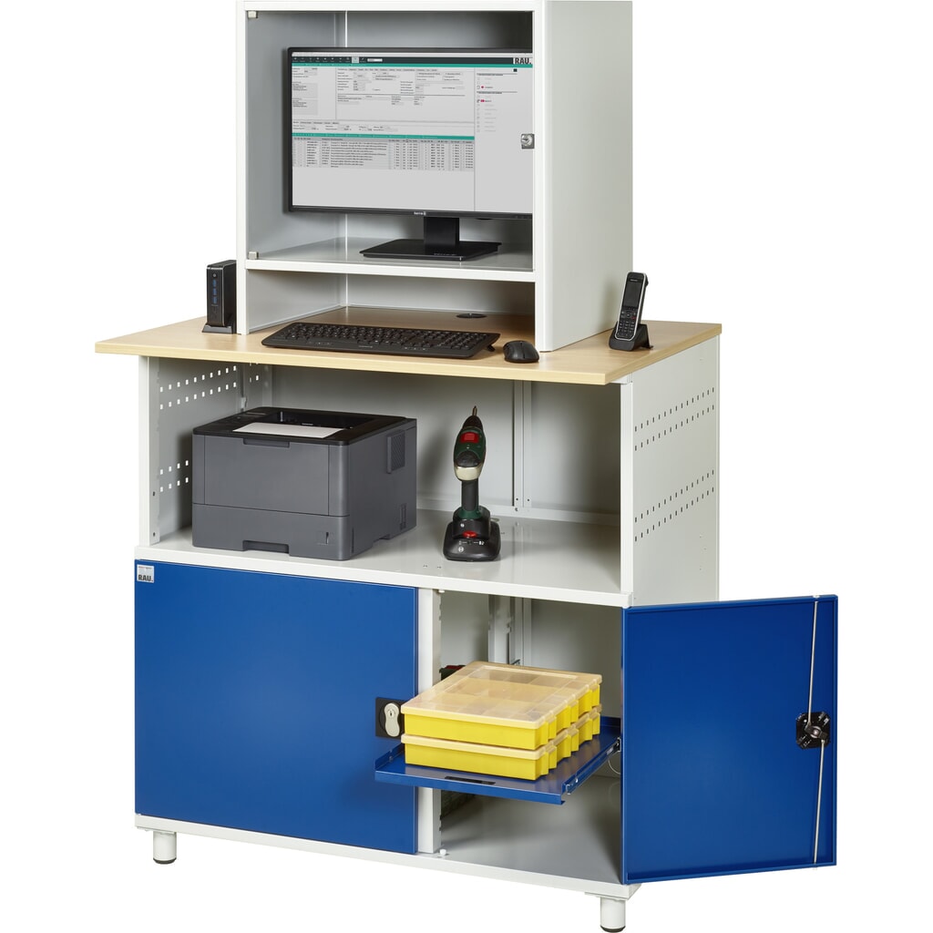 Produktabbildung Nr. 8: RAU Computer-Tisch mit Monitorgehäuse, stationär
