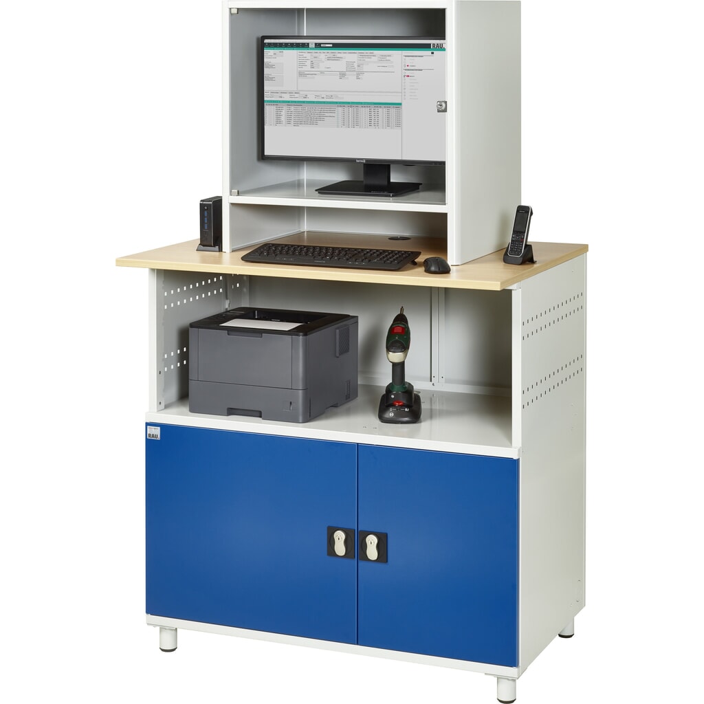 Produktabbildung Nr. 9: RAU Computer-Tisch mit Monitorgehäuse, stationär