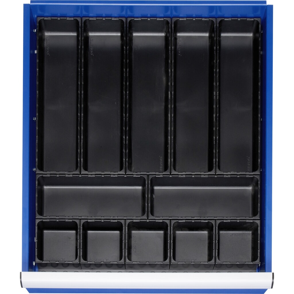 RAU Einteilungsset für Schublade, HxBxT 48 x 490 x 560 mm, mit Bodenplatte und 5 Boxen, Größe L für Fronthöhe 60-360 mm Produktabbildung: RAU Einteilungsset für Schublade, HxBxT 48 x 490 x 560 mm, mit Bodenplatte und 5 Boxen, Größe L für Fronthöhe 60-360 mm