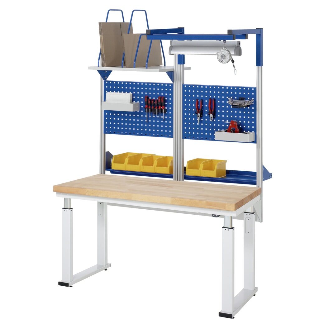 RAU elektrisch höhenverstellbare Werkbank Serie adlatus 600, HxBxT 740-1.140 x 750 x 700 mm, Arbeitsplatte Buche Produktabbildung Nr. 8: RAU elektrisch höhenverstellbare Werkbank Serie adlatus 600, HxBxT 740-1.140 x 750 x 700 mm, Arbeitsplatte Buche