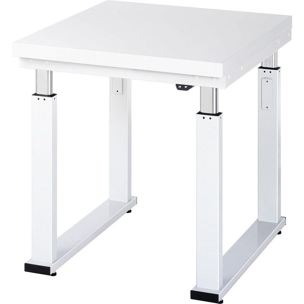 Produktabbildung: RAU elektrisch höhenverstellbare Werkbank Serie adlatus 600, HxBxT 740-1.140 x 750 x 900 mm, Arbeitsplatte Hartlaminat