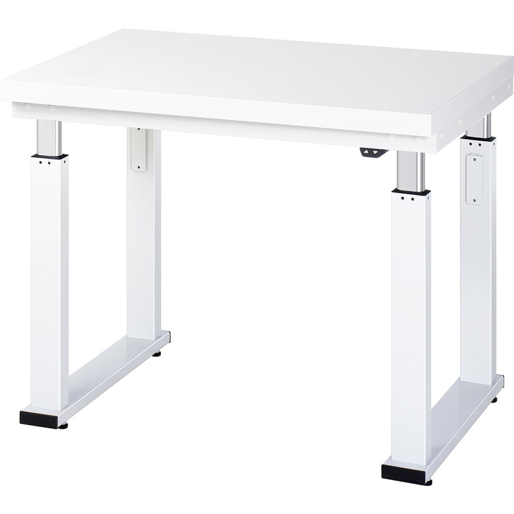 Produktabbildung: RAU elektrisch höhenverstellbare Werkbank Serie adlatus 600, HxBxT 740-1.140 x 1.000 x 700 mm, Arbeitsplatte Hartlaminat