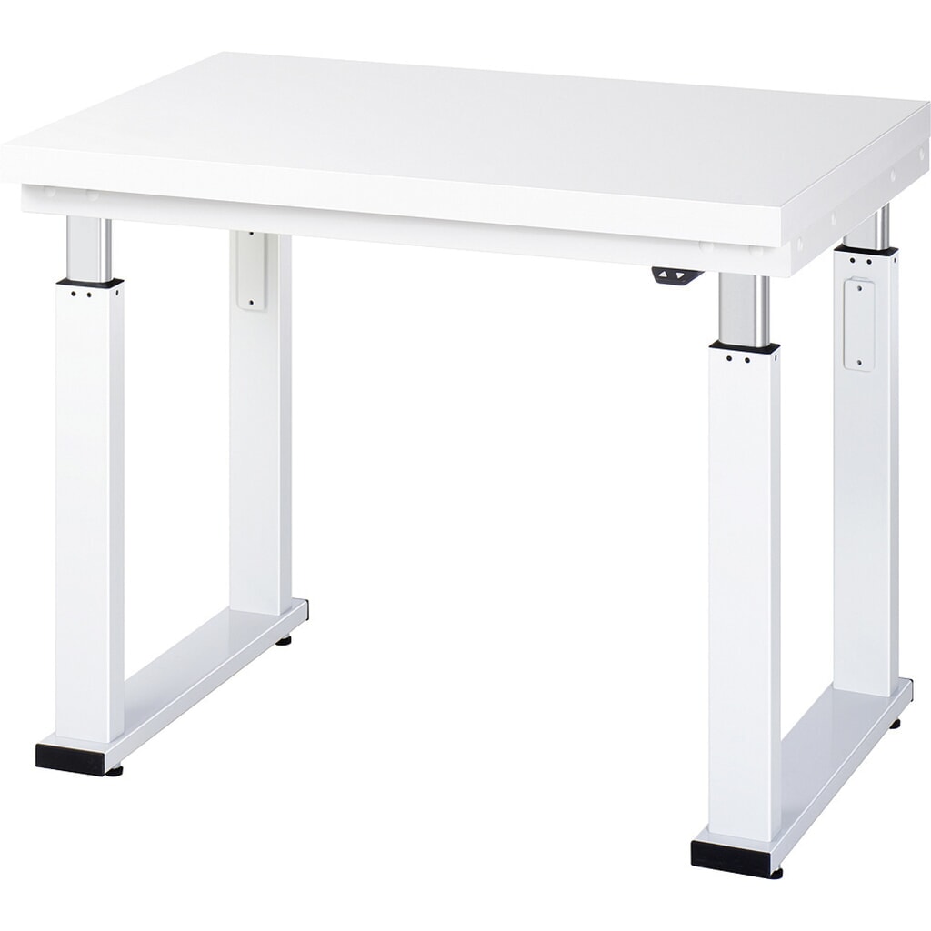 RAU elektrisch höhenverstellbare Werkbank Serie adlatus 600, HxBxT 740-1.140 x 1.000 x 700 mm, Arbeitsplatte Hartlaminat Produktabbildung: RAU elektrisch höhenverstellbare Werkbank Serie adlatus 600, HxBxT 740-1.140 x 1.000 x 700 mm, Arbeitsplatte Hartlaminat