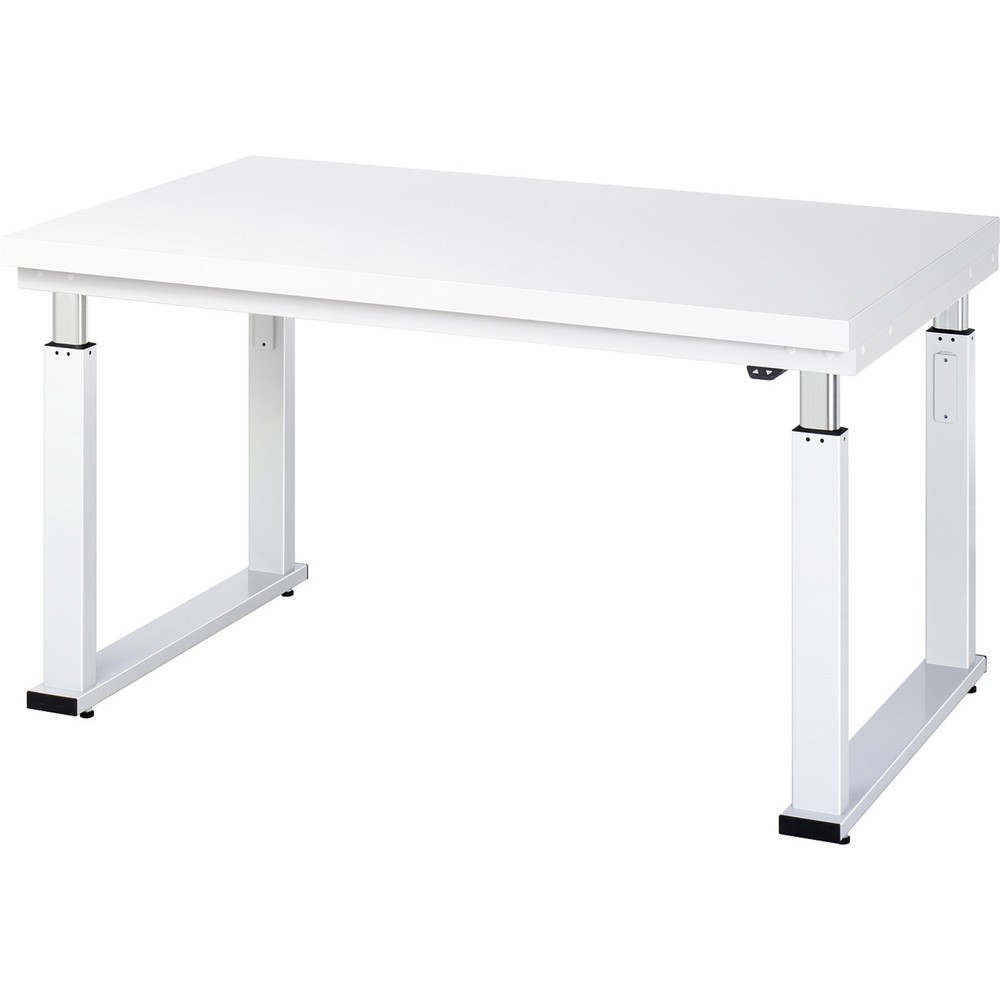 Produktabbildung: RAU elektrisch höhenverstellbare Werkbank Serie adlatus 600, HxBxT 740-1.140 x 1.500 x 900 mm, Arbeitsplatte Hartlaminat