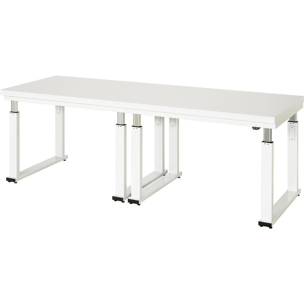 Produktabbildung: RAU elektrisch höhenverstellbare Werkbank Serie adlatus 600, HxBxT 740-1.140 x 2.500 x 900 mm, Arbeitsplatte Hartlaminat