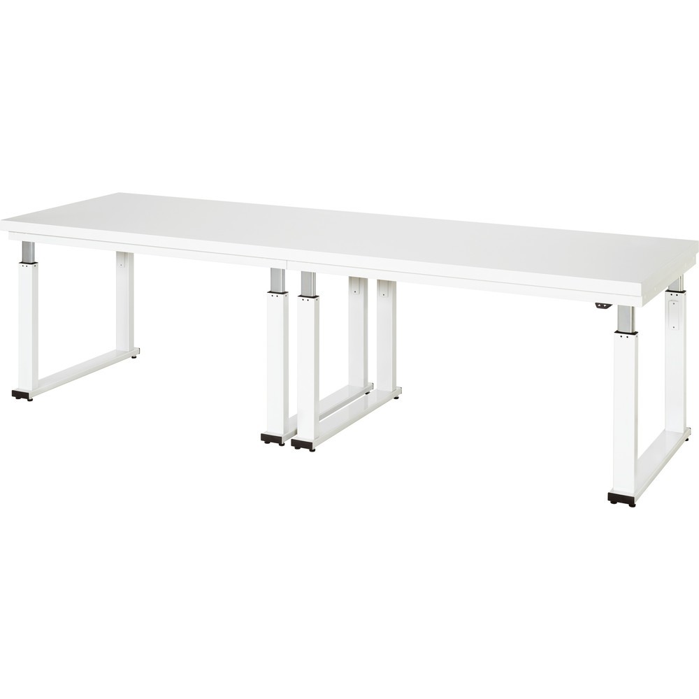 Produktabbildung: RAU elektrisch höhenverstellbare Werkbank Serie adlatus 600, HxBxT 740-1.140 x 3.000 x 900 mm, Arbeitsplatte Hartlaminat