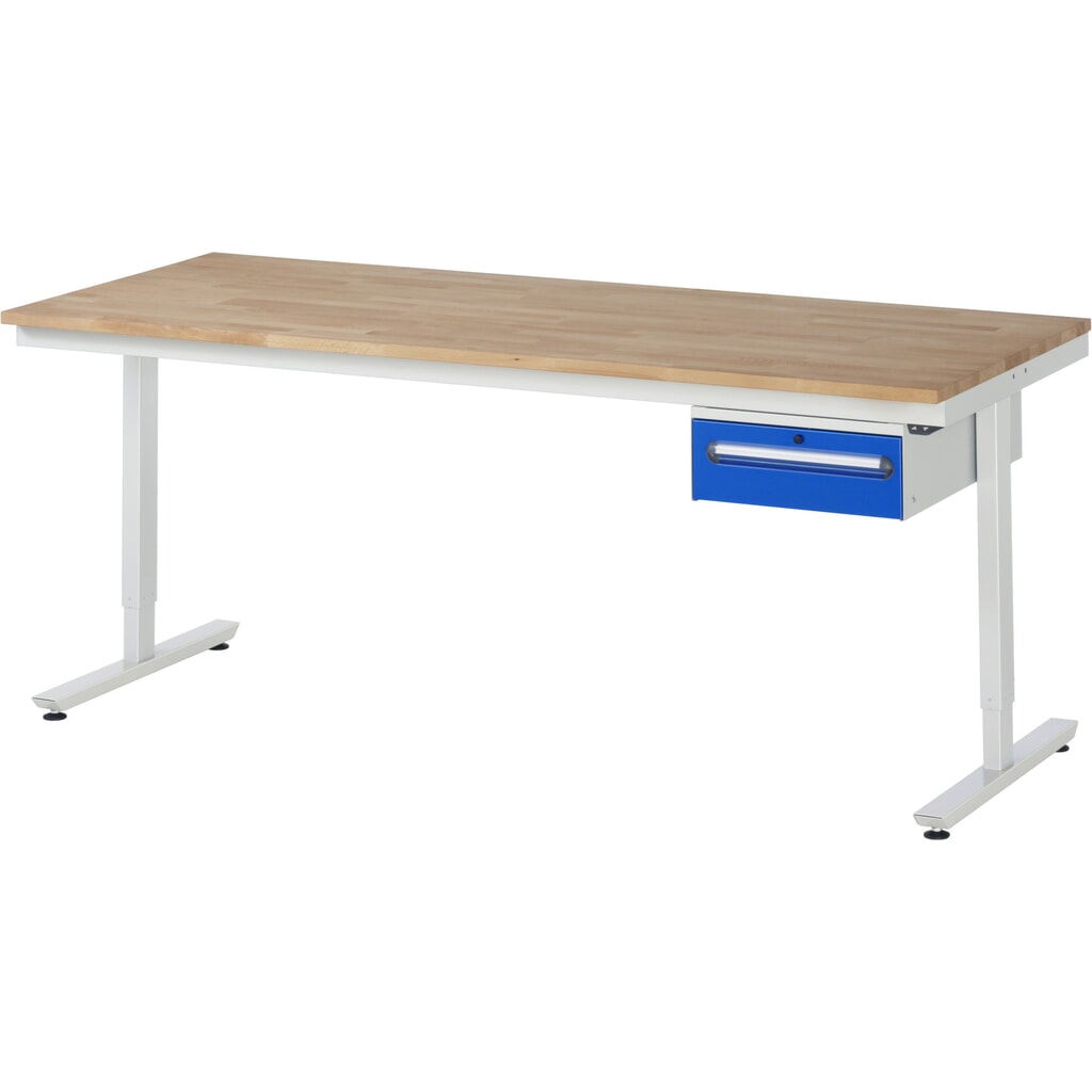 Produktabbildung Nr. 7: RAU elektrisch höhenverstellbarer Werktisch Serie adlatus 150, HxBxT 720-1.120 x 1.500 x 1.000 mm, Arbeitsplatte Buche-Massiv