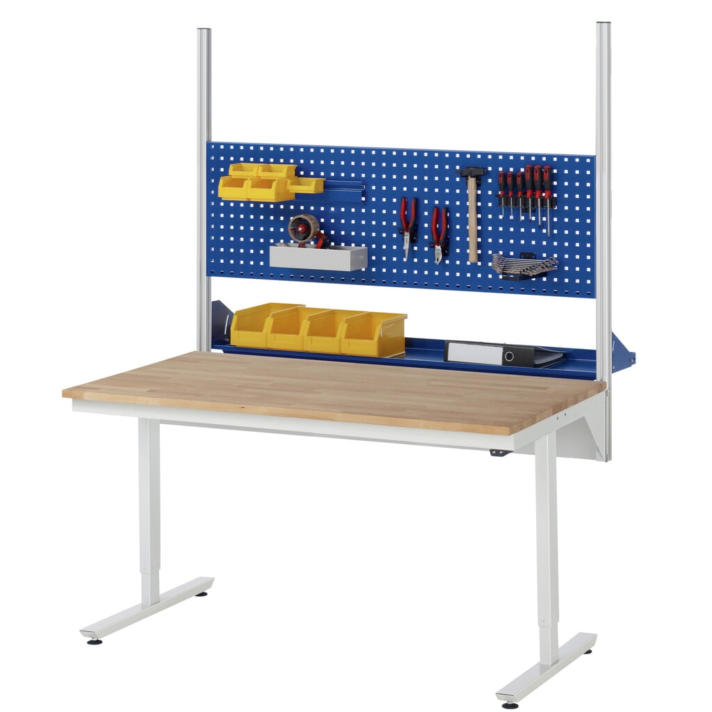 RAU elektrisch höhenverstellbarer Werktisch Serie adlatus 150, HxBxT 720-1.120 x 2.000 x 800 mm, Arbeitsplatte Edelstahlblech-Belag Produktabbildung Nr. 7: RAU elektrisch höhenverstellbarer Werktisch Serie adlatus 150, HxBxT 720-1.120 x 2.000 x 800 mm, Arbeitsplatte Edelstahlblech-Belag