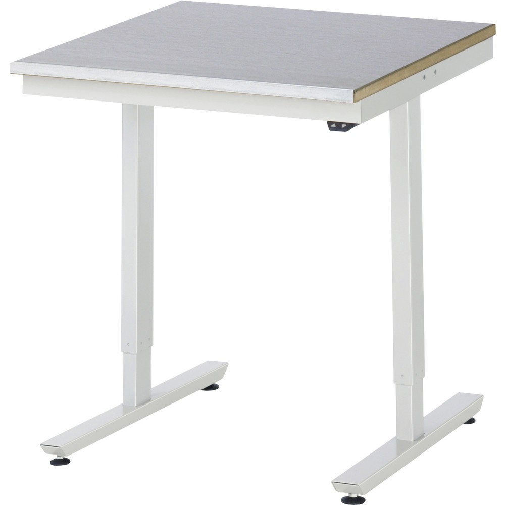Produktabbildung Nr. 1: RAU elektrisch höhenverstellbarer Werktisch Serie adlatus 150, HxBxT 720-1.120 x 750 x 800 mm, Arbeitsplatte Stahlblech-Belag