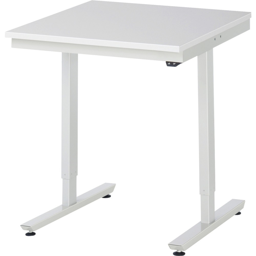 Produktabbildung Nr. 1: RAU elektrisch höhenverstellbarer Werktisch Serie adlatus 150, HxBxT 720-1.120 x 750 x 800 mm, Arbeitsplatte Melamin-Belag