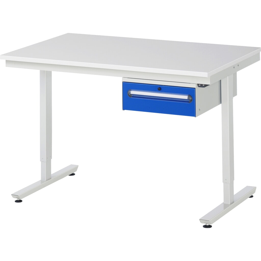 Produktabbildung Nr. 9: RAU elektrisch höhenverstellbarer Werktisch Serie adlatus 150, HxBxT 720-1.120 x 2.000 x 800 mm, Arbeitsplatte Melamin-Belag