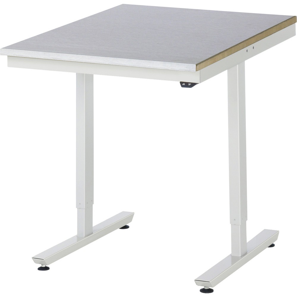 Produktabbildung Nr. 1: RAU elektrisch höhenverstellbarer Werktisch Serie adlatus 150, HxBxT 720-1.120 x 750 x 1.000 mm, Arbeitsplatte Stahlblech-Belag