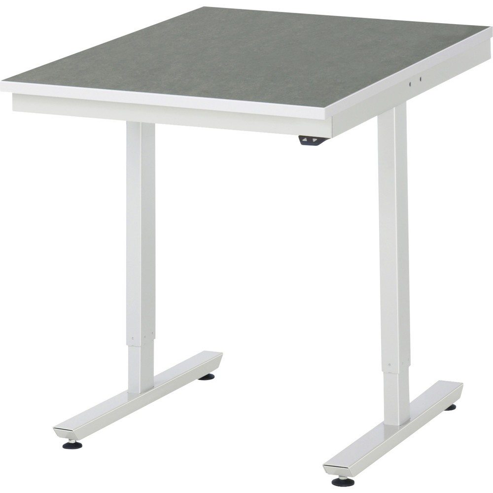 Produktabbildung Nr. 1: RAU elektrisch höhenverstellbarer Werktisch Serie adlatus 150, HxBxT 720-1.120 x 750 x 1.000 mm, Arbeitsplatte Universal-/Linoleum-Belag