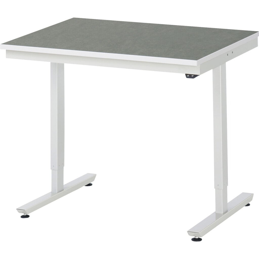 Produktabbildung: RAU elektrisch höhenverstellbarer Werktisch Serie adlatus 150, HxBxT 720-1.120 x 1.000 x 800 mm, Arbeitsplatte Universal-/Linoleum-Belag