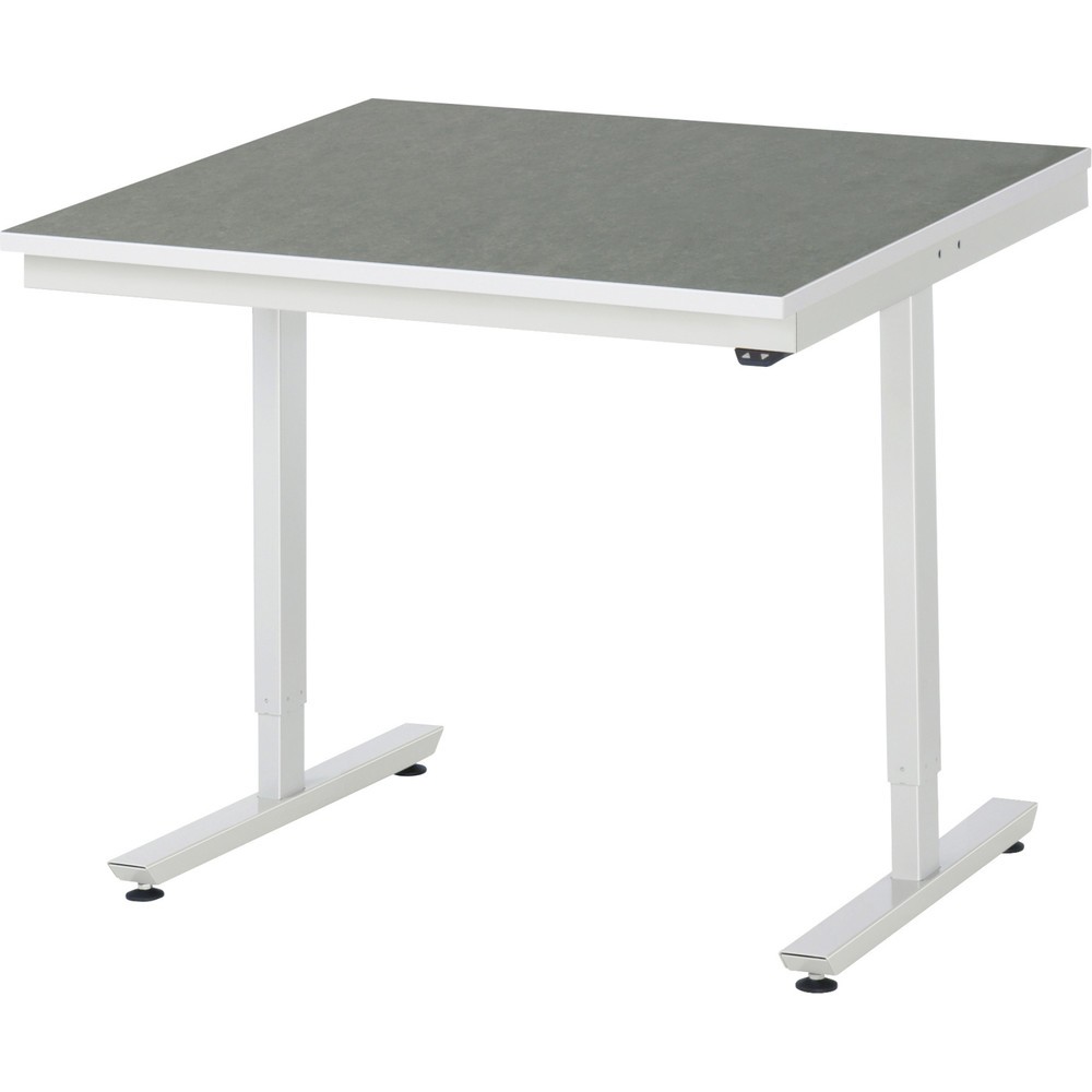Produktabbildung Nr. 1: RAU elektrisch höhenverstellbarer Werktisch Serie adlatus 150, HxBxT 720-1.120 x 1.000 x 1.000 mm, Arbeitsplatte Universal-/Linoleum-Belag