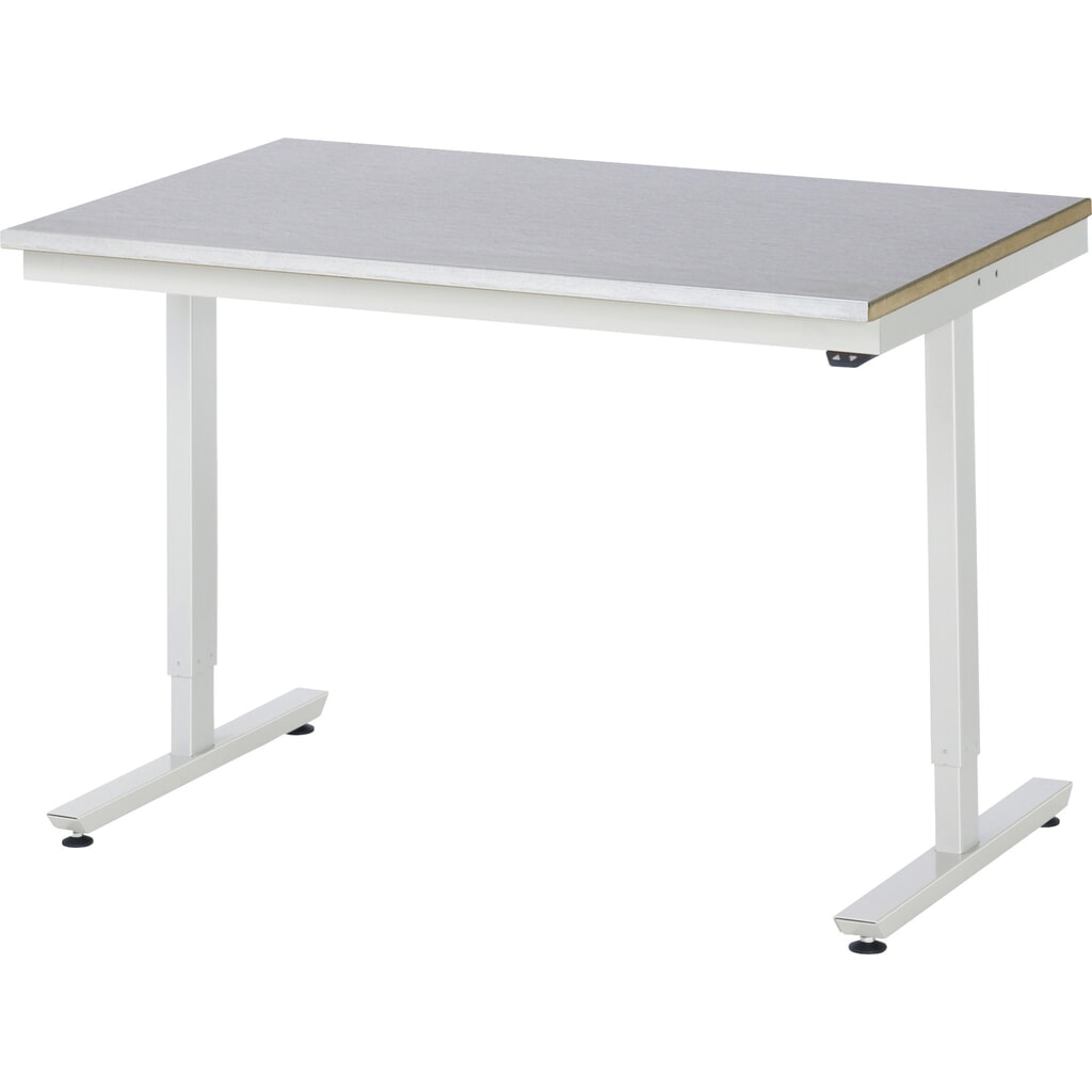 RAU elektrisch höhenverstellbarer Werktisch Serie adlatus 150, HxBxT 720-1.120 x 1.250 x 800 mm, Arbeitsplatte Edelstahlblech-Belag Produktabbildung: RAU elektrisch höhenverstellbarer Werktisch Serie adlatus 150, HxBxT 720-1.120 x 1.250 x 800 mm, Arbeitsplatte Edelstahlblech-Belag
