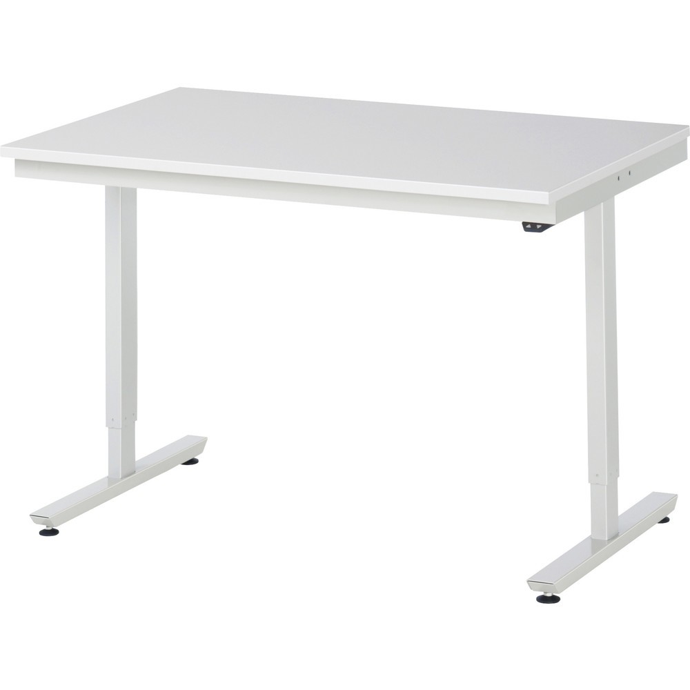 Produktabbildung Nr. 1: RAU elektrisch höhenverstellbarer Werktisch Serie adlatus 150, HxBxT 720-1.120 x 1.250 x 800 mm, Arbeitsplatte EGB-Melamin-Belag