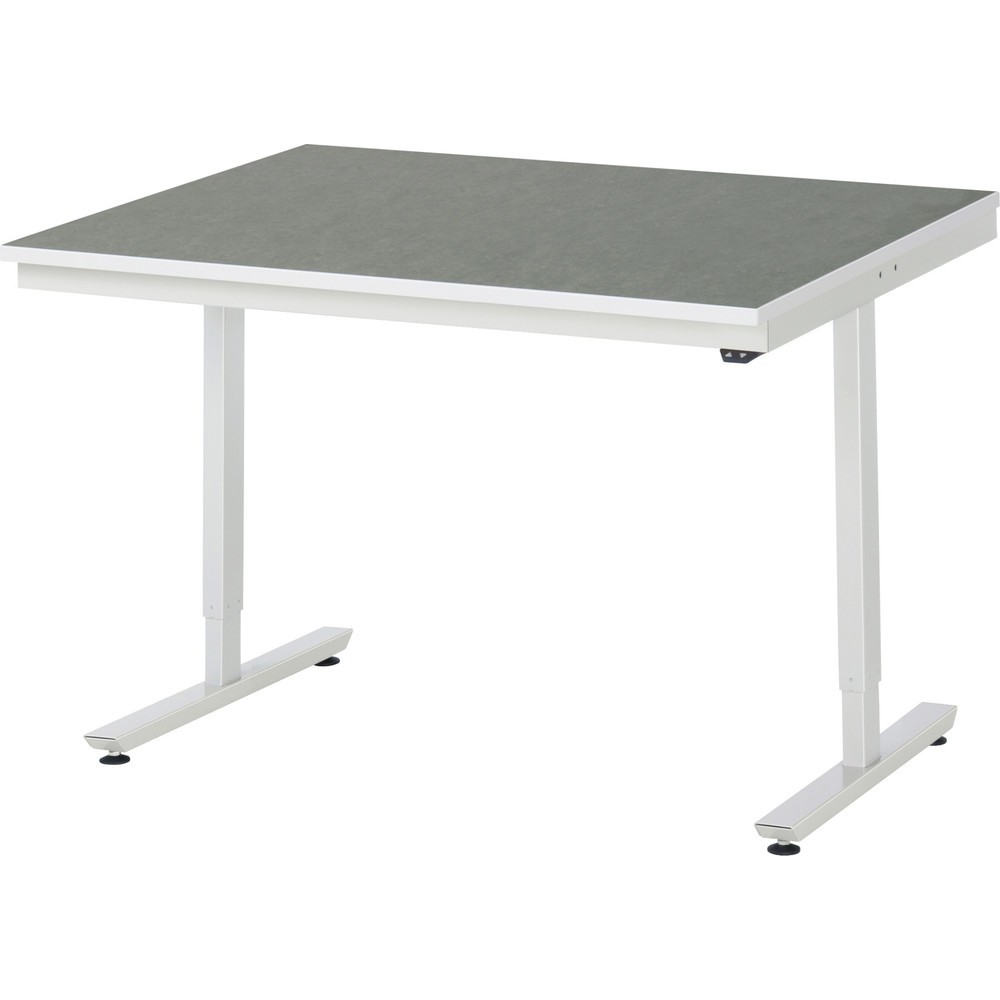 Produktabbildung Nr. 1: RAU elektrisch höhenverstellbarer Werktisch Serie adlatus 150, HxBxT 720-1.120 x 1.250 x 1.000 mm, Arbeitsplatte Universal-/Linoleum-Belag
