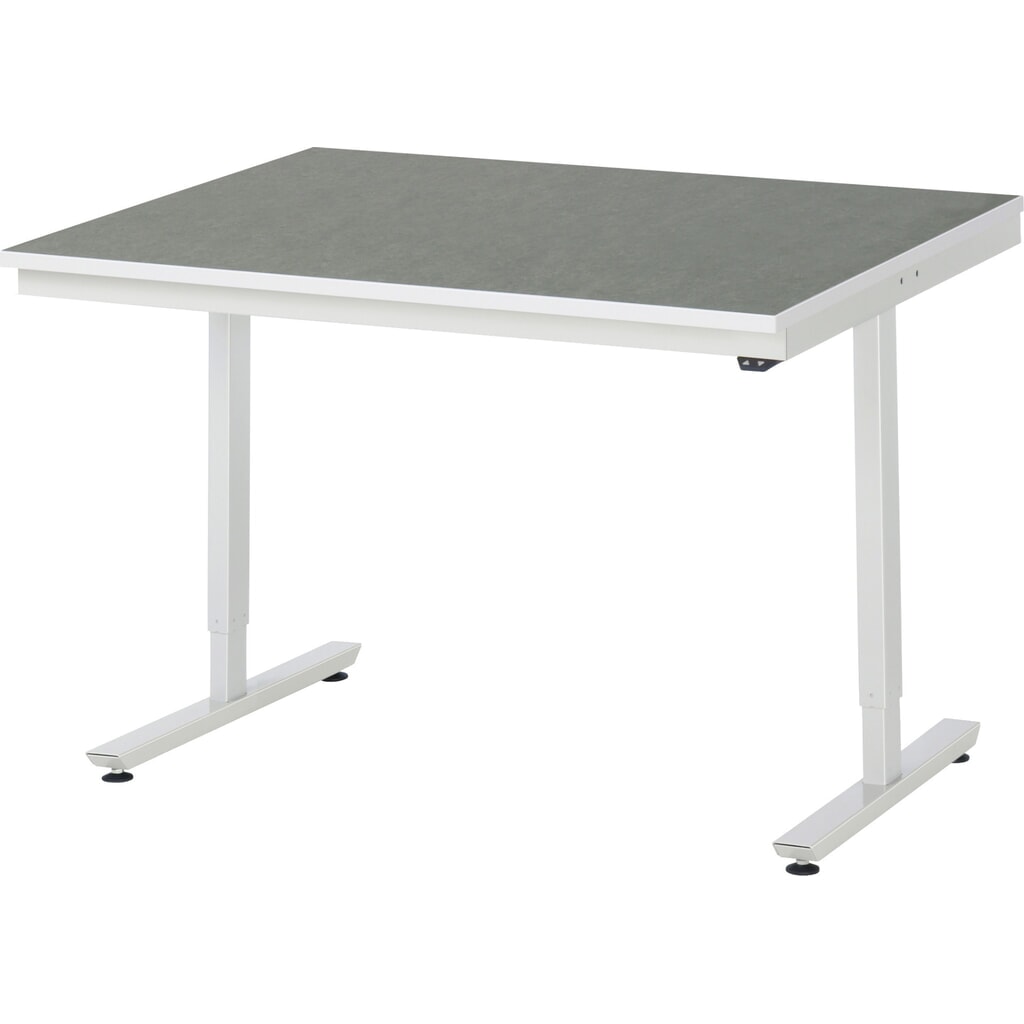 RAU elektrisch höhenverstellbarer Werktisch Serie adlatus 150, HxBxT 720-1.120 x 1.250 x 1.000 mm, Arbeitsplatte Universal-/Linoleum-Belag Produktabbildung: RAU elektrisch höhenverstellbarer Werktisch Serie adlatus 150, HxBxT 720-1.120 x 1.250 x 1.000 mm, Arbeitsplatte Universal-/Linoleum-Belag
